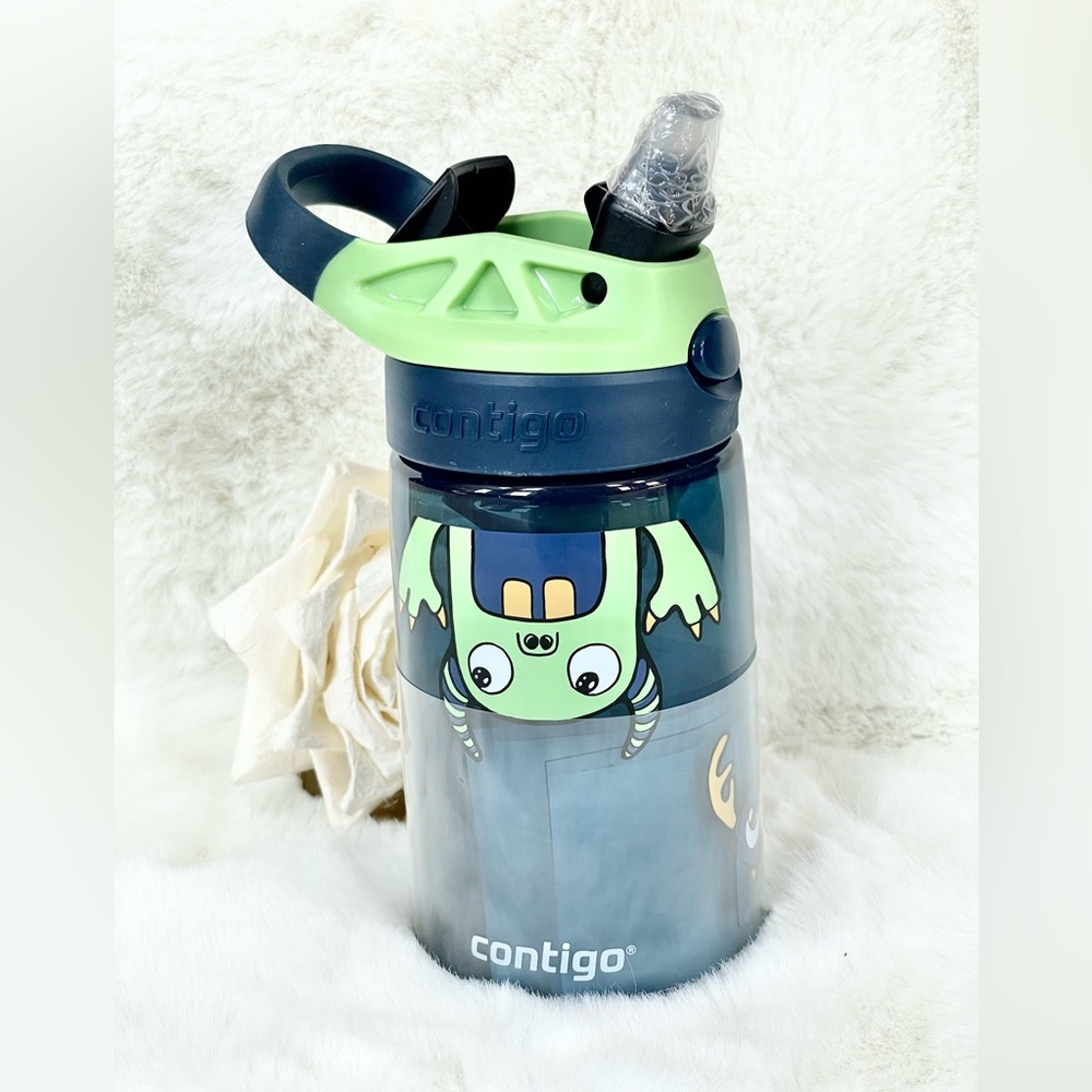 New with tag CONTIGO KIDS SPILL PROOF WATER BOTTLE w/Easy Clean Lid Design 14 oz